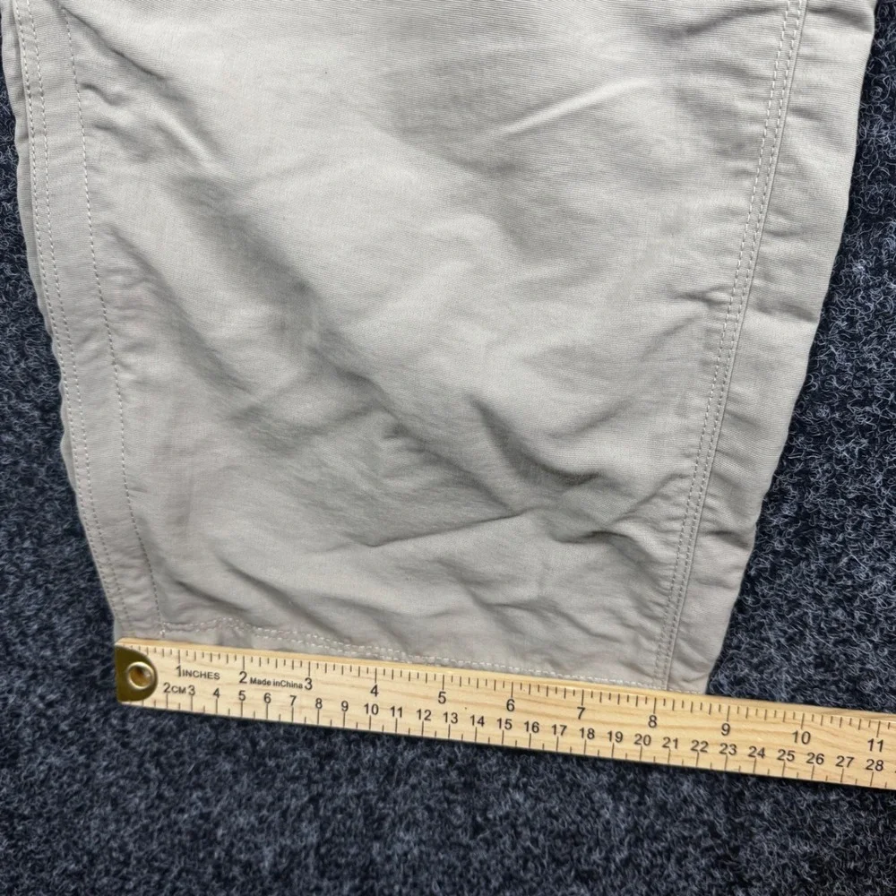 The North Face Mens XL Short Convertible Hiking Pants Tan‎ Khaki Nylon Zip Off